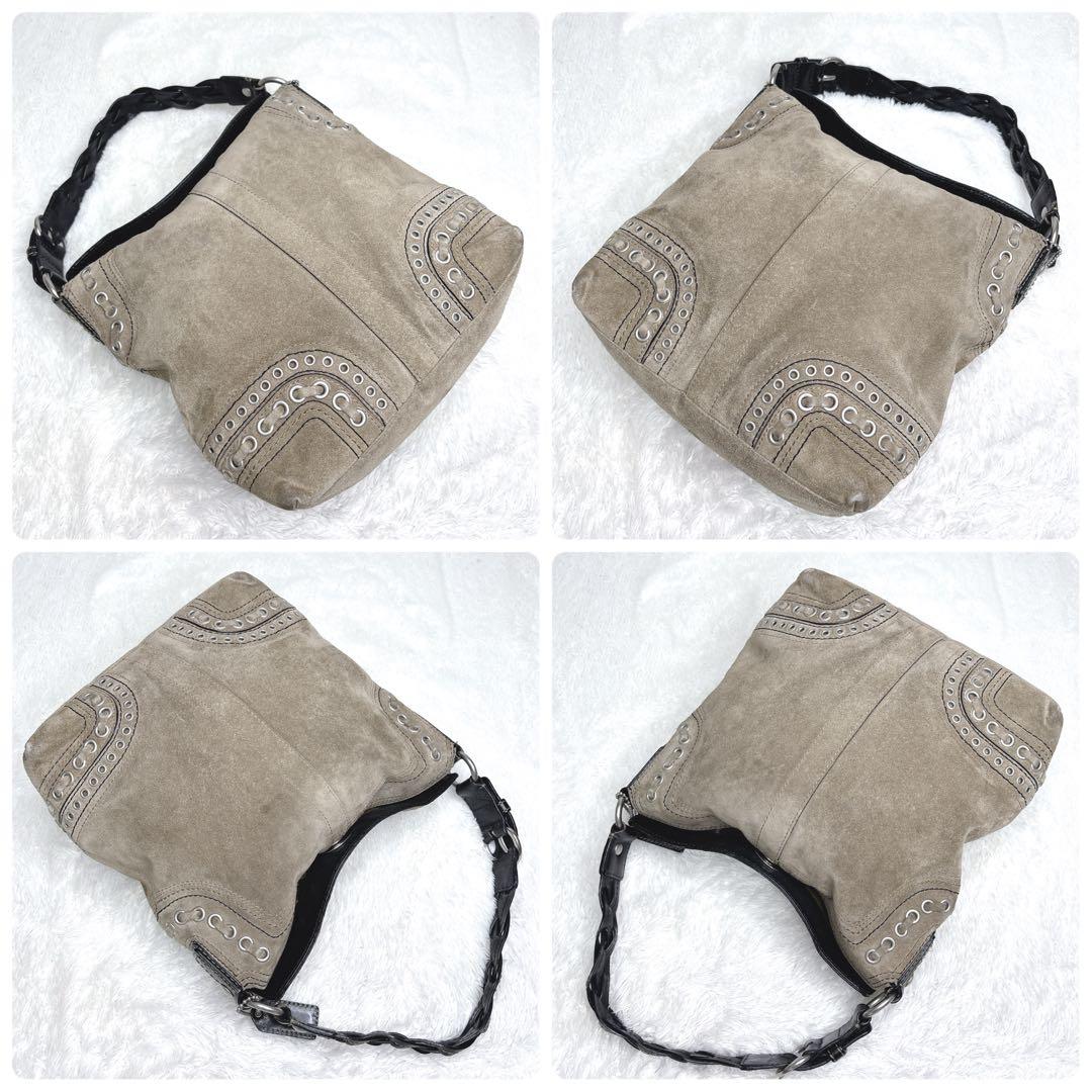 COACH コーチ　スエード ターンロック金具　ショルダーバッグ y2k