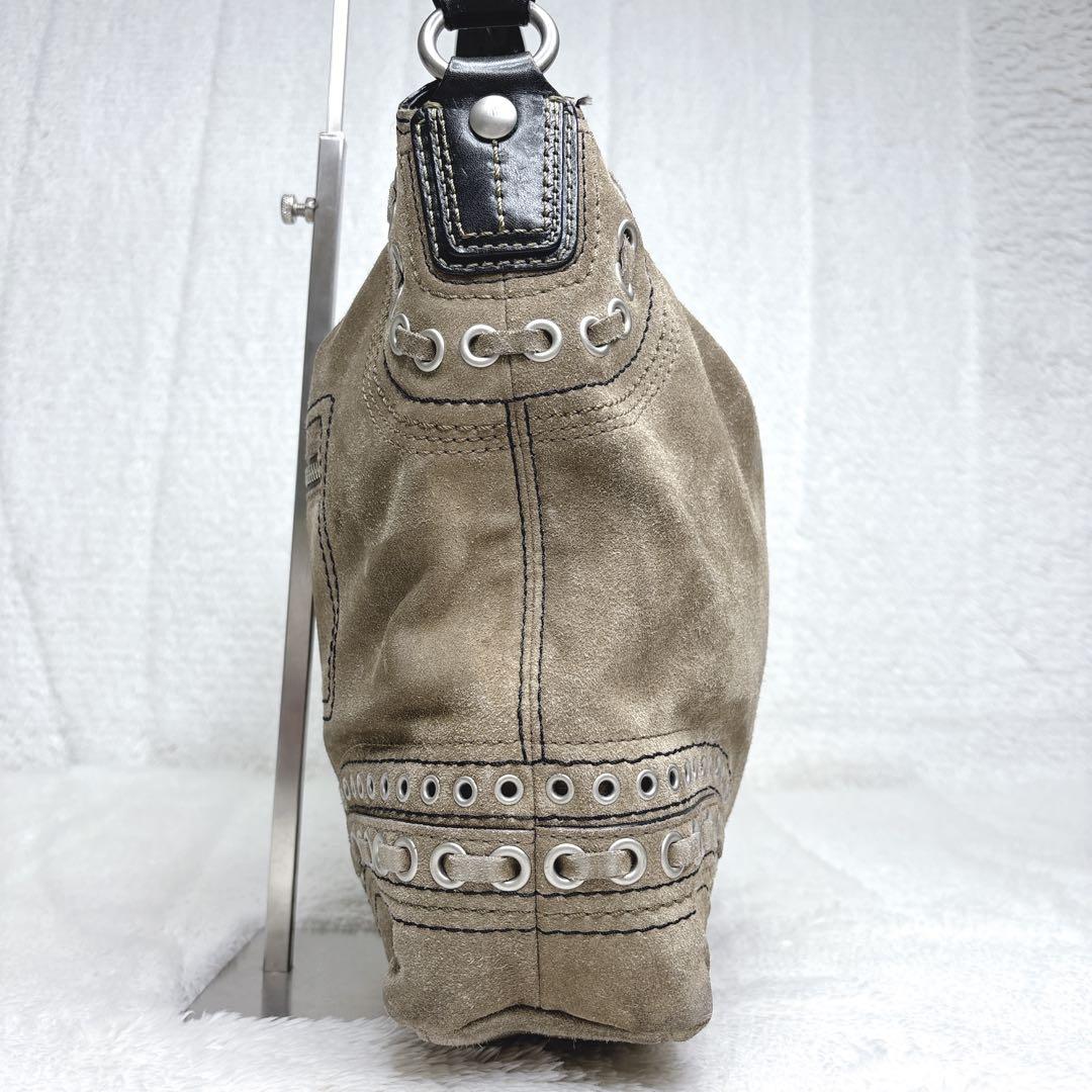 COACH コーチ　スエード ターンロック金具　ショルダーバッグ y2k