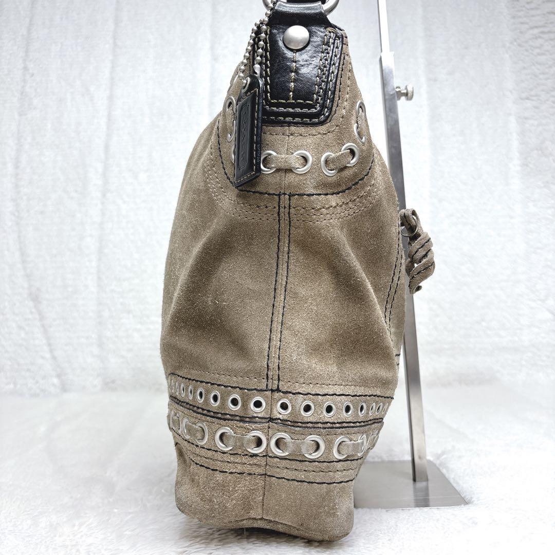 COACH コーチ　スエード ターンロック金具　ショルダーバッグ y2k