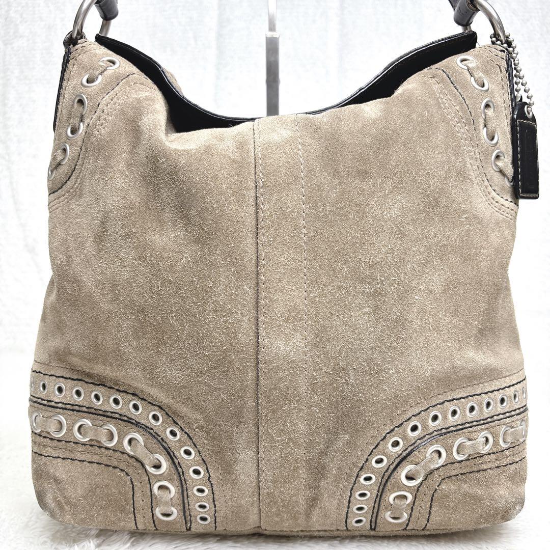 COACH コーチ　スエード ターンロック金具　ショルダーバッグ y2k