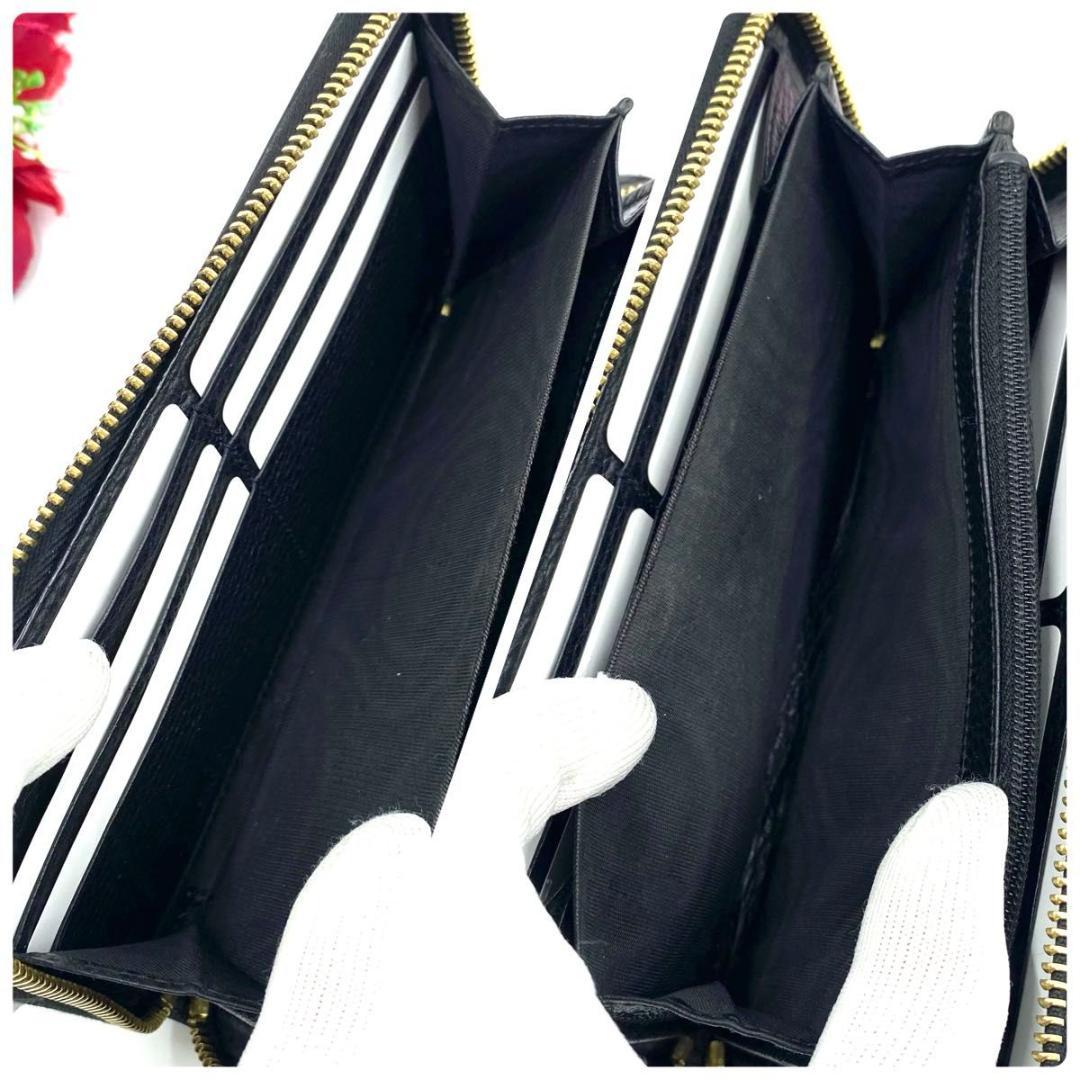 GUCCI◎グッチ ラウンドファスナー ジッピーウォレット ブラック 長財布 黒