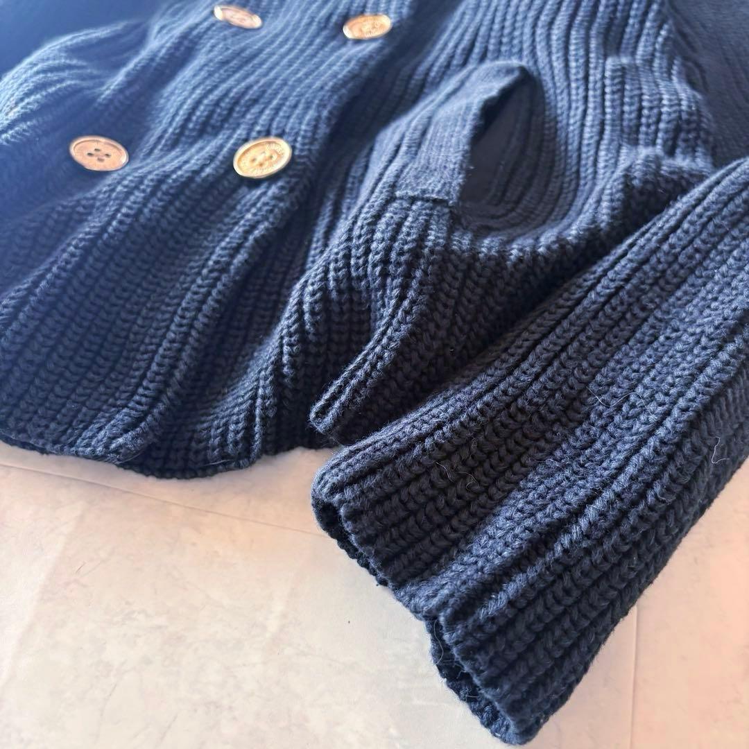 NO.5-137 ローレンラルフローレン　金ボタン　ニットジャケットLsize
