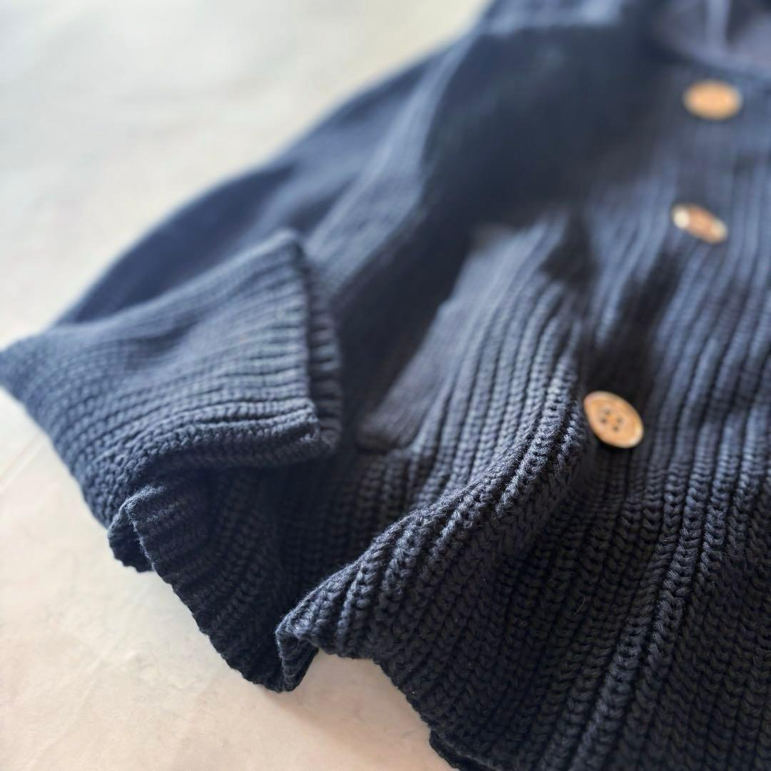 NO.5-137 ローレンラルフローレン　金ボタン　ニットジャケットLsize