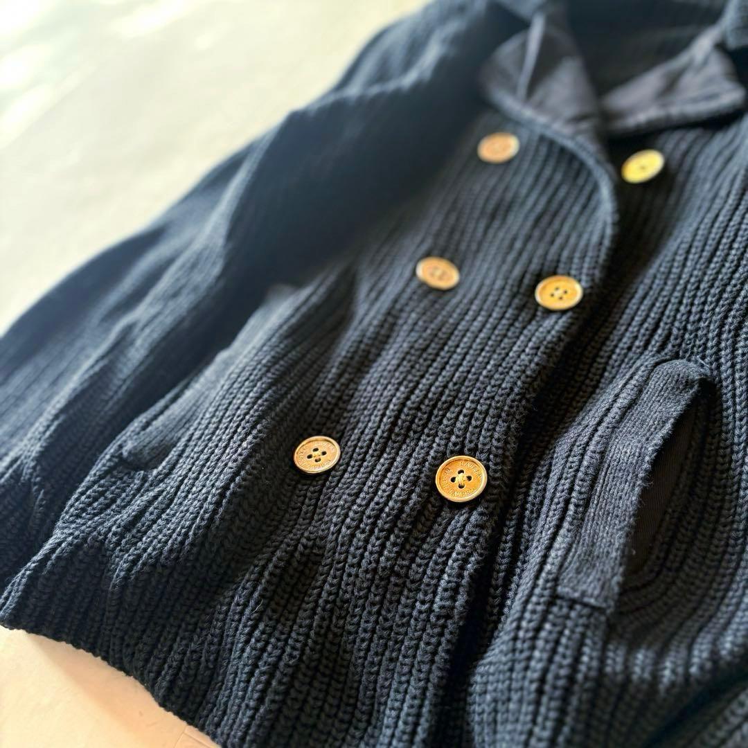 NO.5-137 ローレンラルフローレン　金ボタン　ニットジャケットLsize