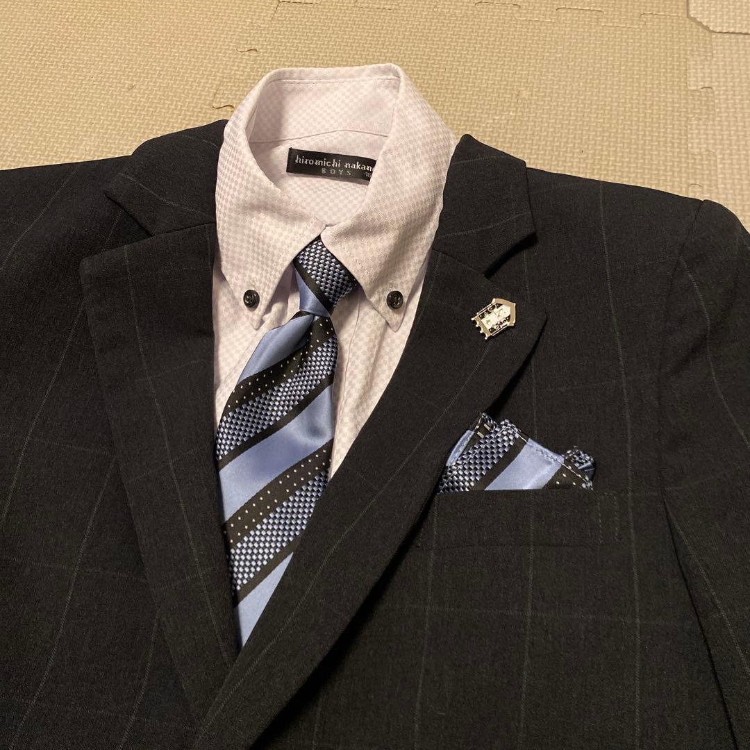 【美品】ヒロミチナカノ　フォーマルスーツ 160 男の子 6点組 卒業式 キッズ