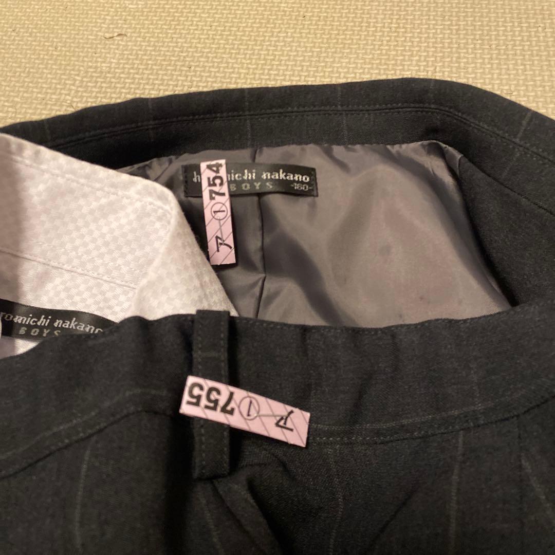 【美品】ヒロミチナカノ　フォーマルスーツ 160 男の子 6点組 卒業式 キッズ