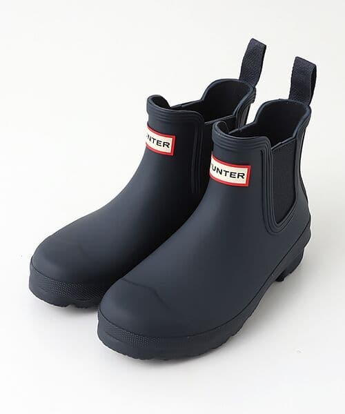 ハンターチェルシーレインブーツUK6 25.0 ブラック　ショート防水