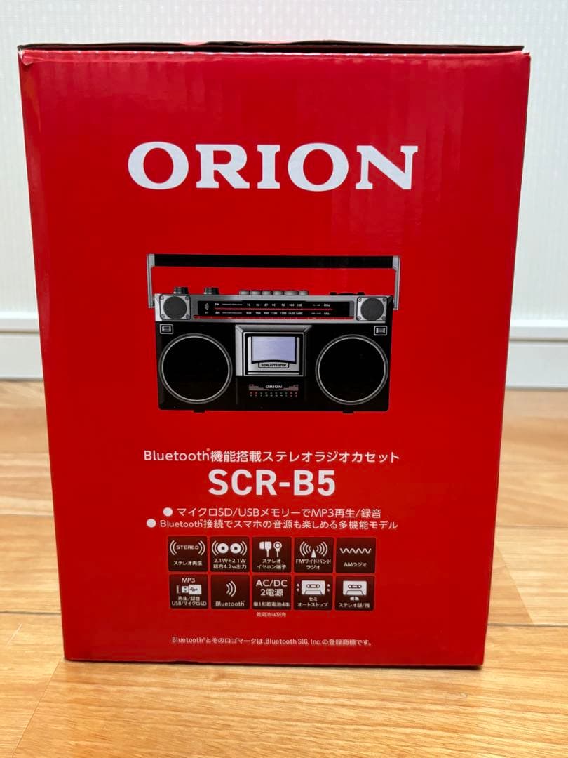 ORION Bluetooth機能搭載ステレオラジオカセット SCR-B5