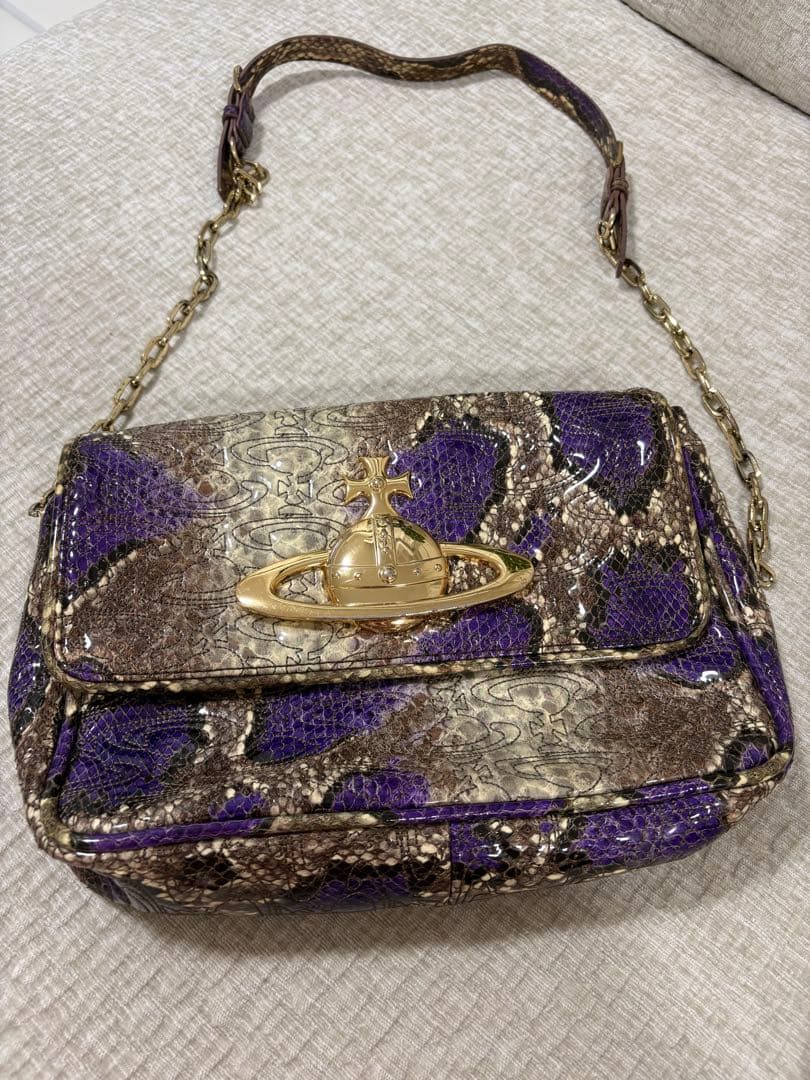 Vivienne Westwood パイソン柄ショルダーバッグ