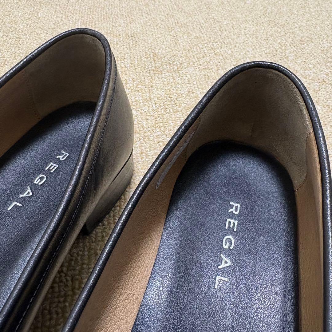 REGAL リーガル ビットローファ 24.5 キルト ホースビット 本革 黒