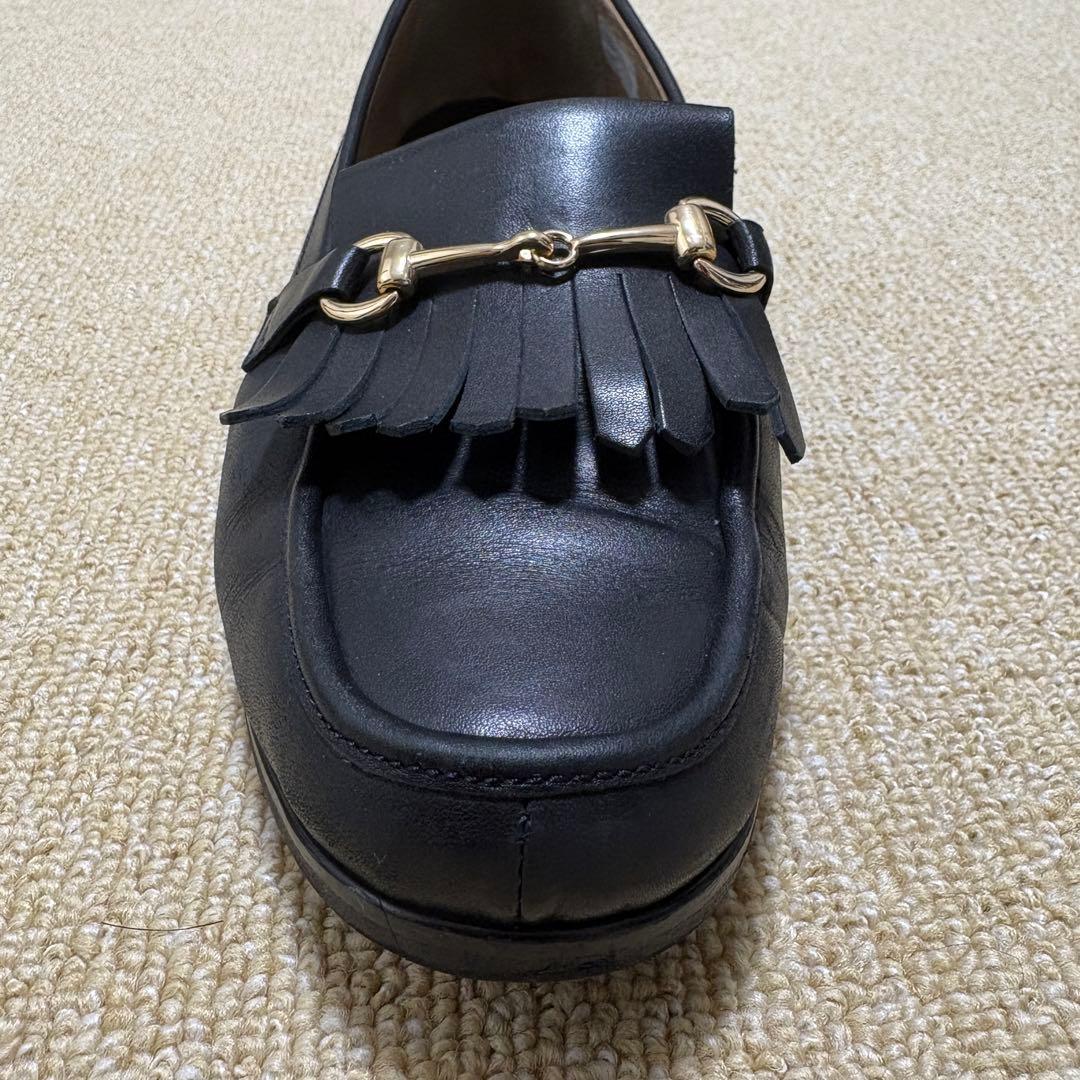 REGAL リーガル ビットローファ 24.5 キルト ホースビット 本革 黒