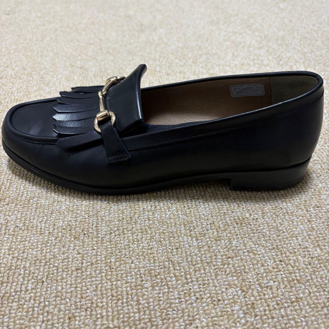 REGAL リーガル ビットローファ 24.5 キルト ホースビット 本革 黒