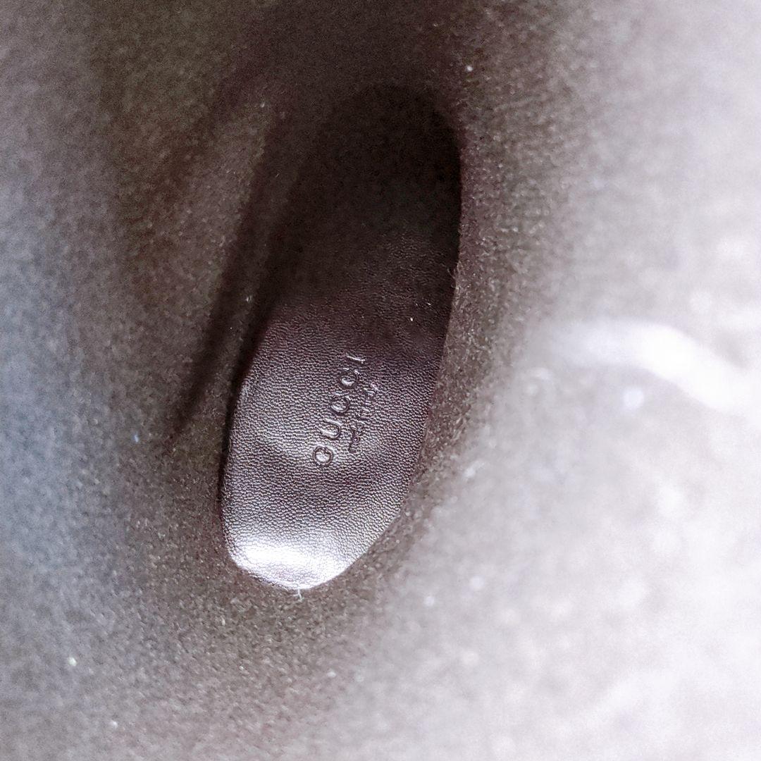 グッチ GUCCI レインブーツ 長靴 ブラック チャンキーヒール サイズ 37