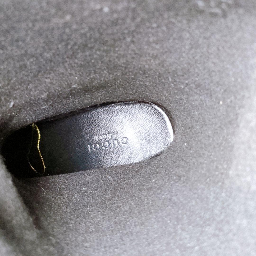 グッチ GUCCI レインブーツ 長靴 ブラック チャンキーヒール サイズ 37