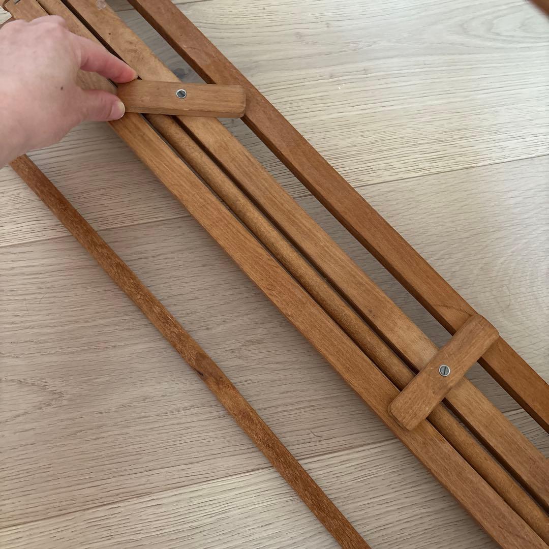 天然木製折りたたみランドリードライヤー ハンガー アンティーク