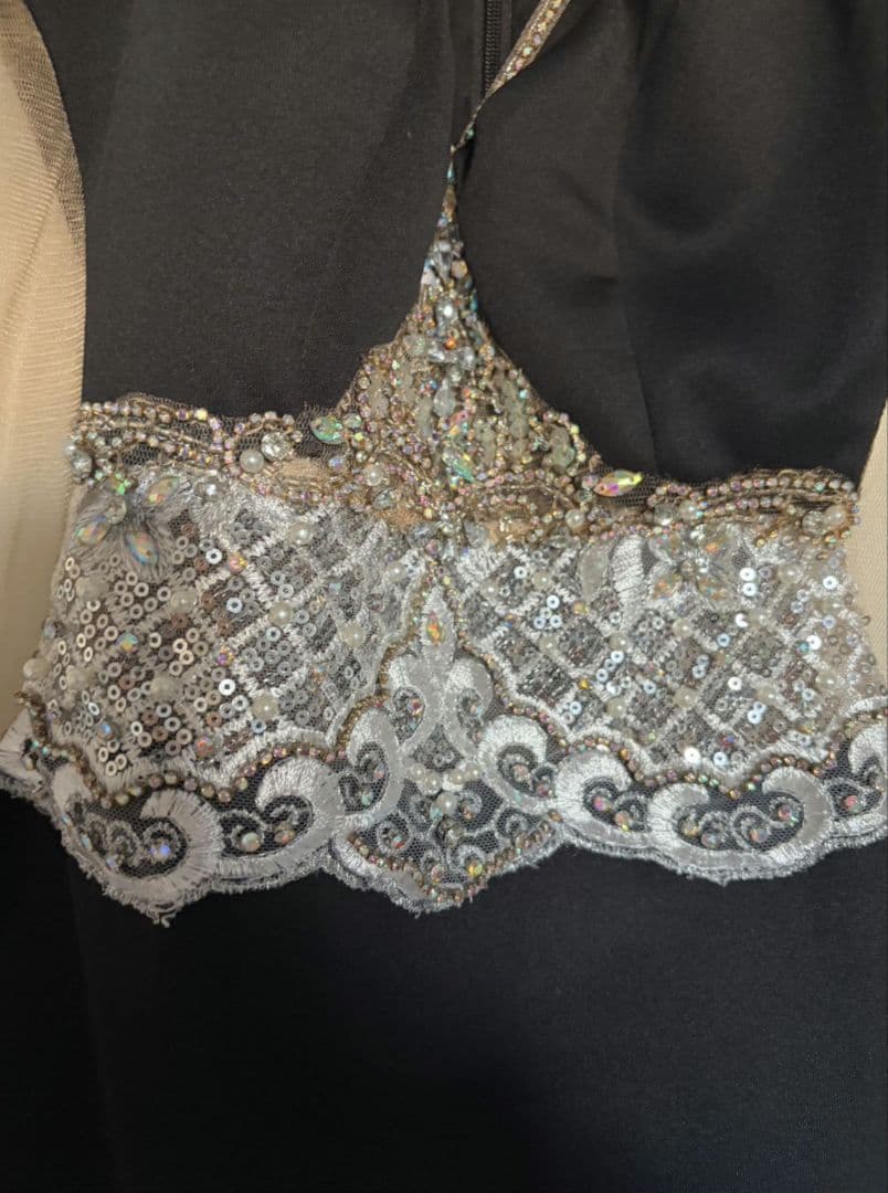 Angel R キャバドレス ビジュー タイト ミニ S size黒ブラック♪