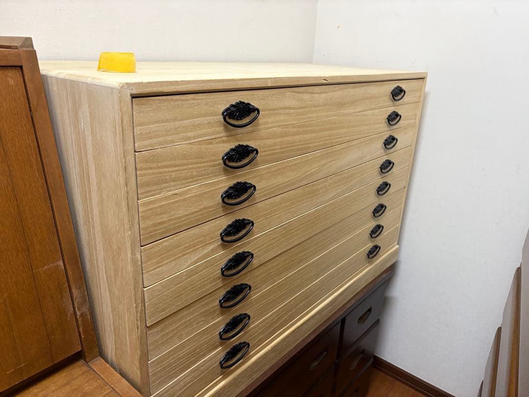 桐製着物用和ダンス八段