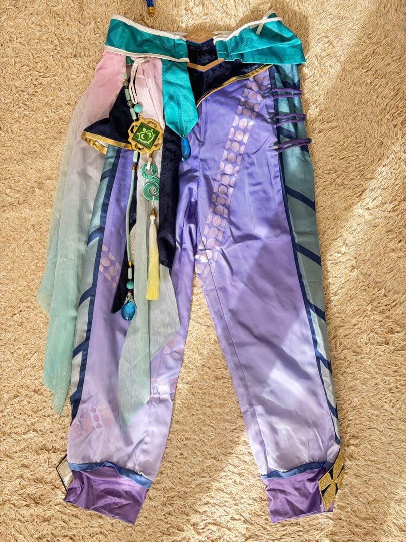 原神コスプレ衣装　白朮　ウィッグ付