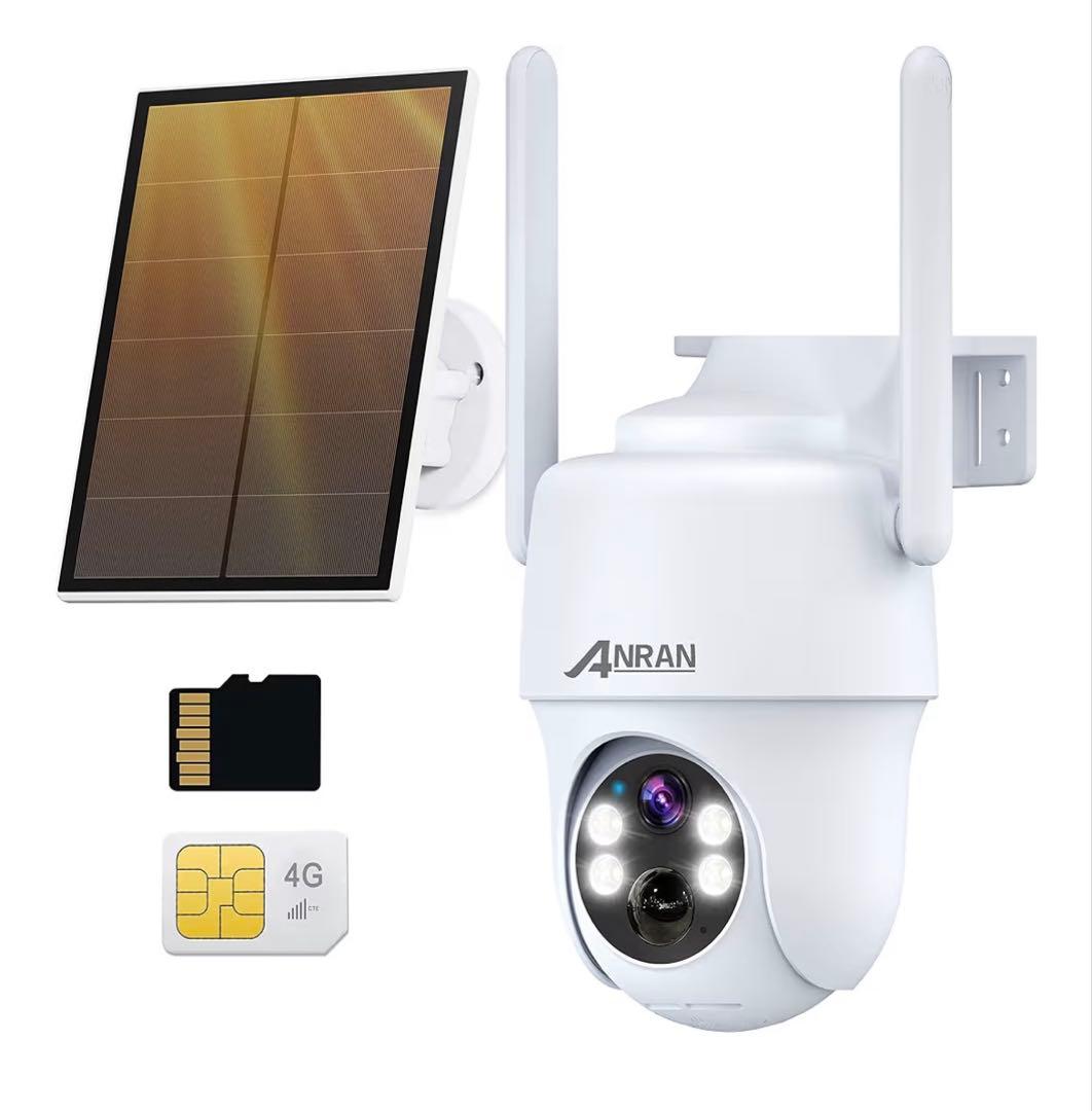 最新4G防犯カメラ・wifi不要・SIM/SDカード内蔵、箱無し　屋外