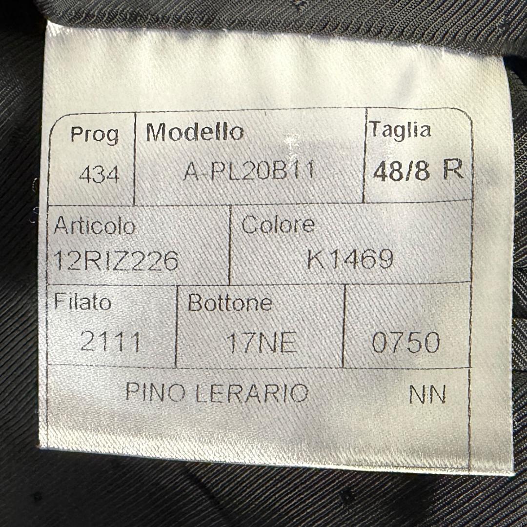 J5110 美品 タリアトーレ ストライプフランネルダブルスーツ 黒×茶 48