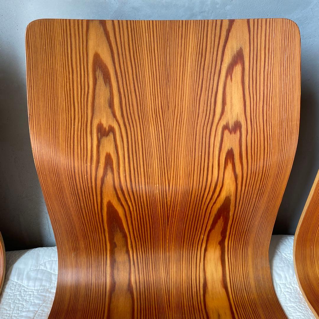 天童木工　座椅子　３個　旧ロゴ　シールあり　藤森健次　デザインの銘品