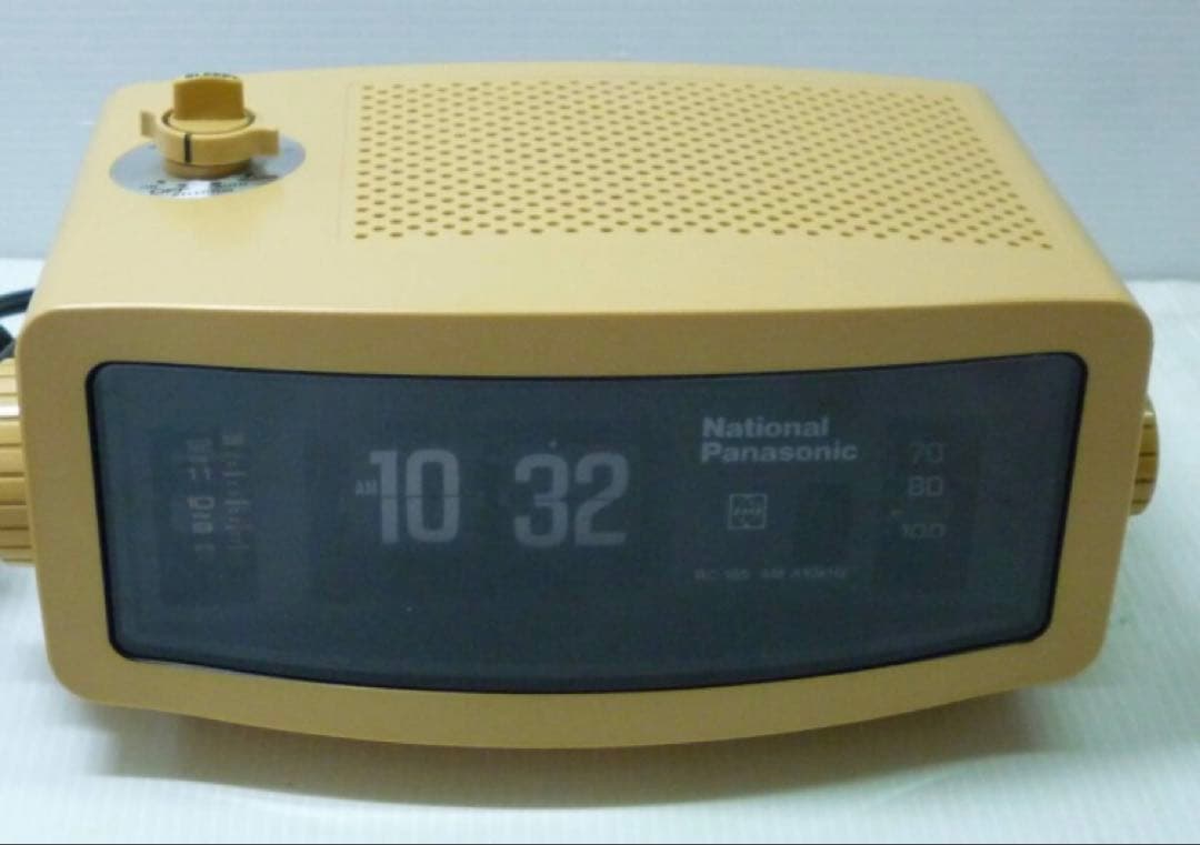 National Panasonic RC-185 パタパタ時計 Amラジオ