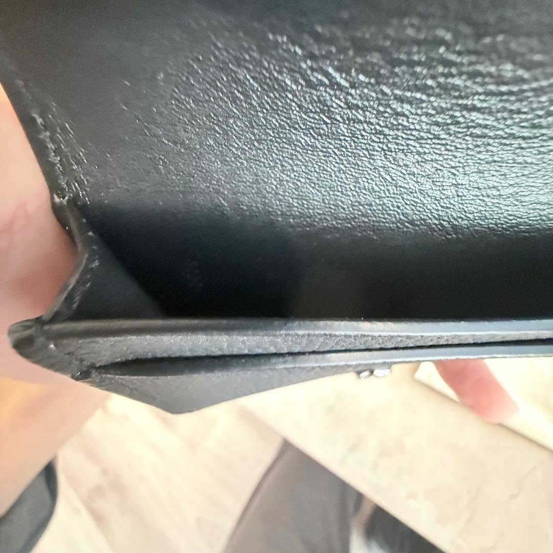 LOEWE ロエベ アナグラム ビジネスカードホルダー 名刺入れ ブラックレザー