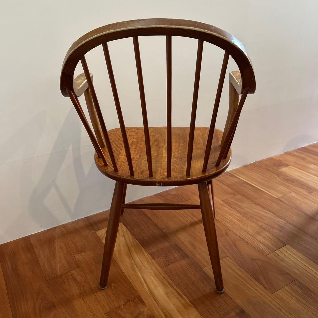 飛騨産業　キツツキ　HIDA ウィンザーチェア　椅子　ヴィンテージ　レトロ　④