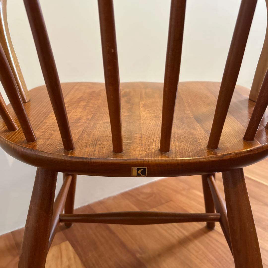 飛騨産業　キツツキ　HIDA ウィンザーチェア　椅子　ヴィンテージ　レトロ　④