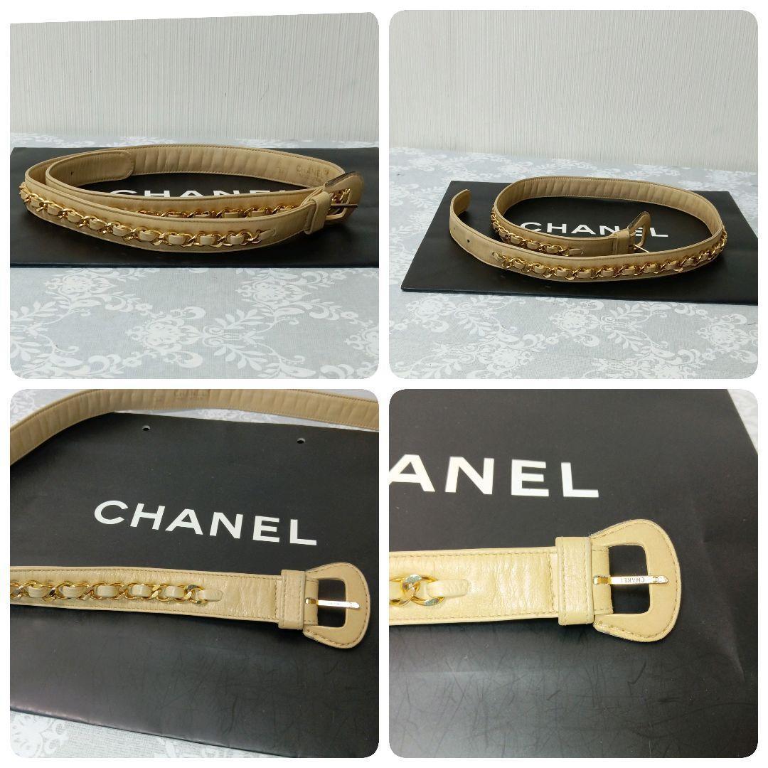 【美品】シャネル　マトラッセ　ウエストポーチ　ラムスキン　ベージュ 鑑定済