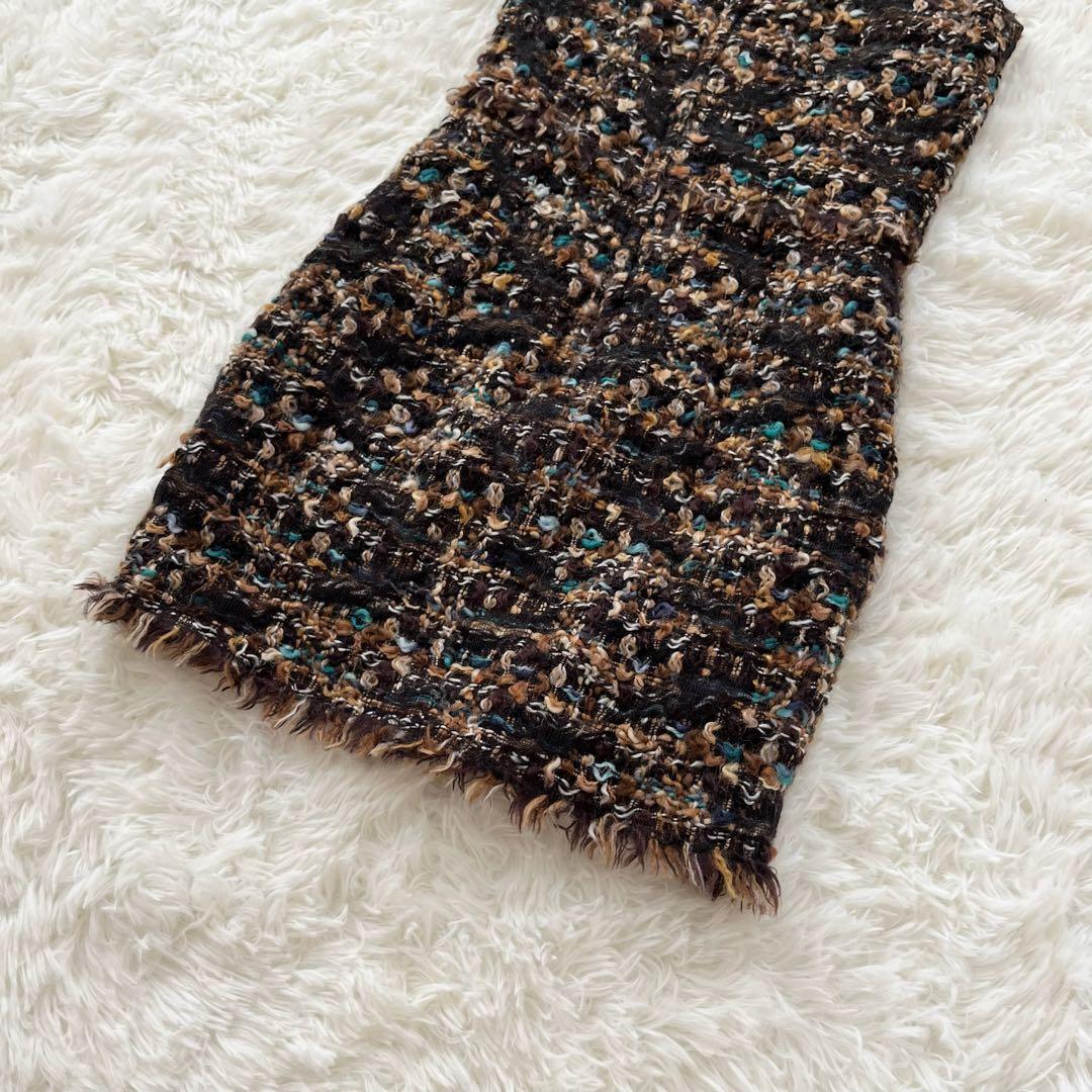 【ドルチェ&ガッバーナ】 ツイードワンピース タ裏地レオパード柄 38