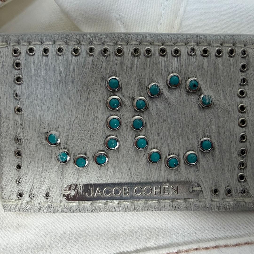 J4033美品 ヤコブコーエン 現行スコットストレッチ傷加工クロップドデニム30