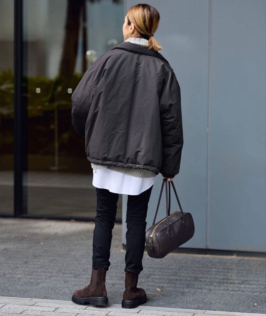 【美品】今期 FRAMeWORK 撥水防風ポンチョコート 38 黒