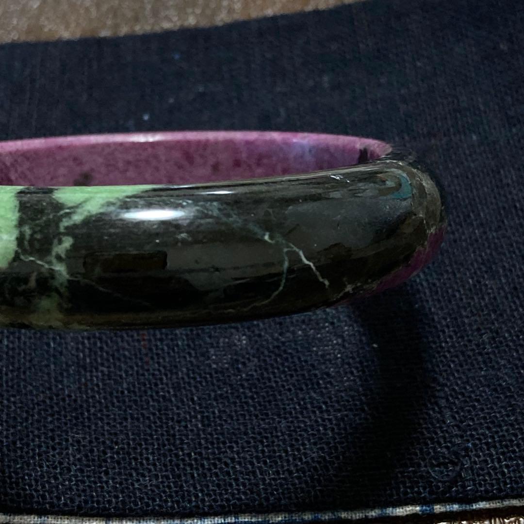 ルビー　天然石くりぬきバングル　約　内径直径57.5センチ　 くりぬき