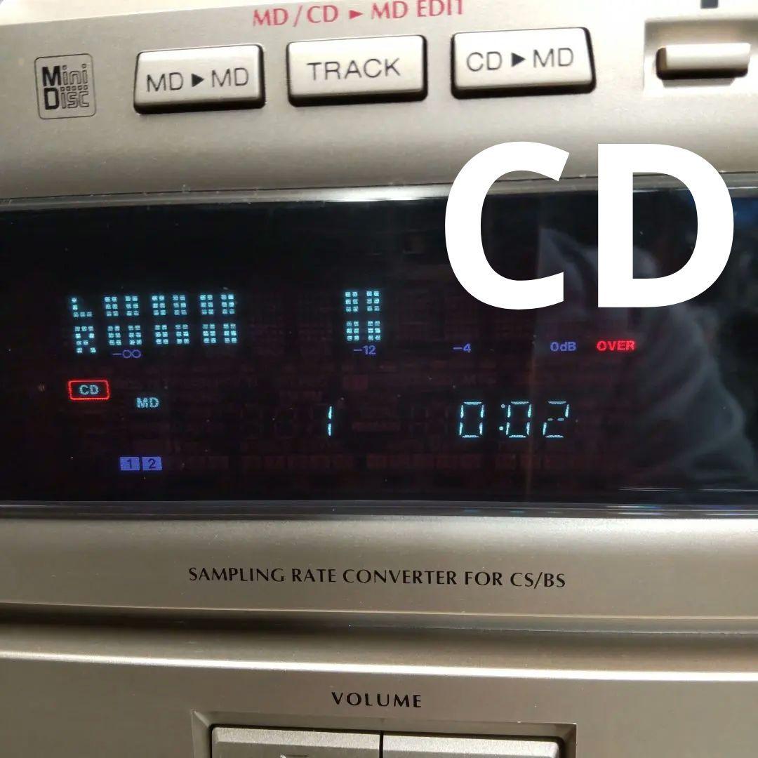リペア済 CD/MD/FM/AM/AUX/OPT DENON リモコン付