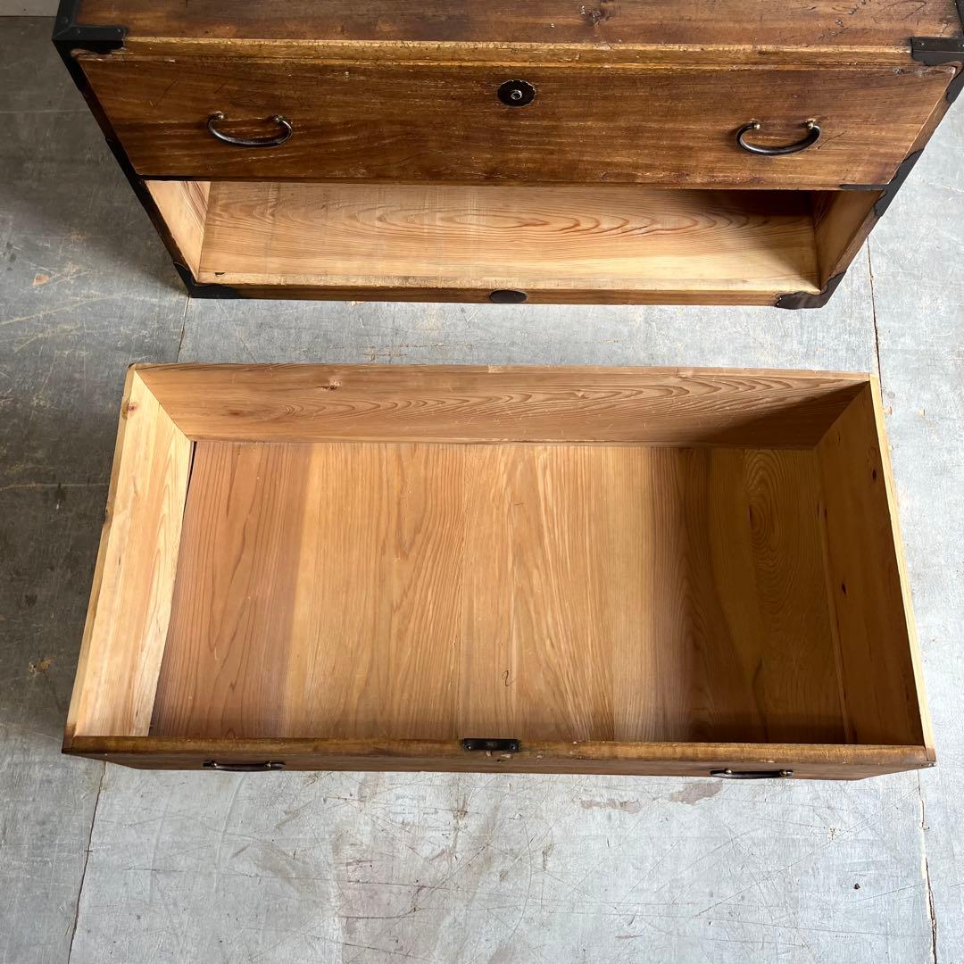 アンティーク チェスト 箪笥 ローボード テレビ台 無垢材 昭和レトロ z561