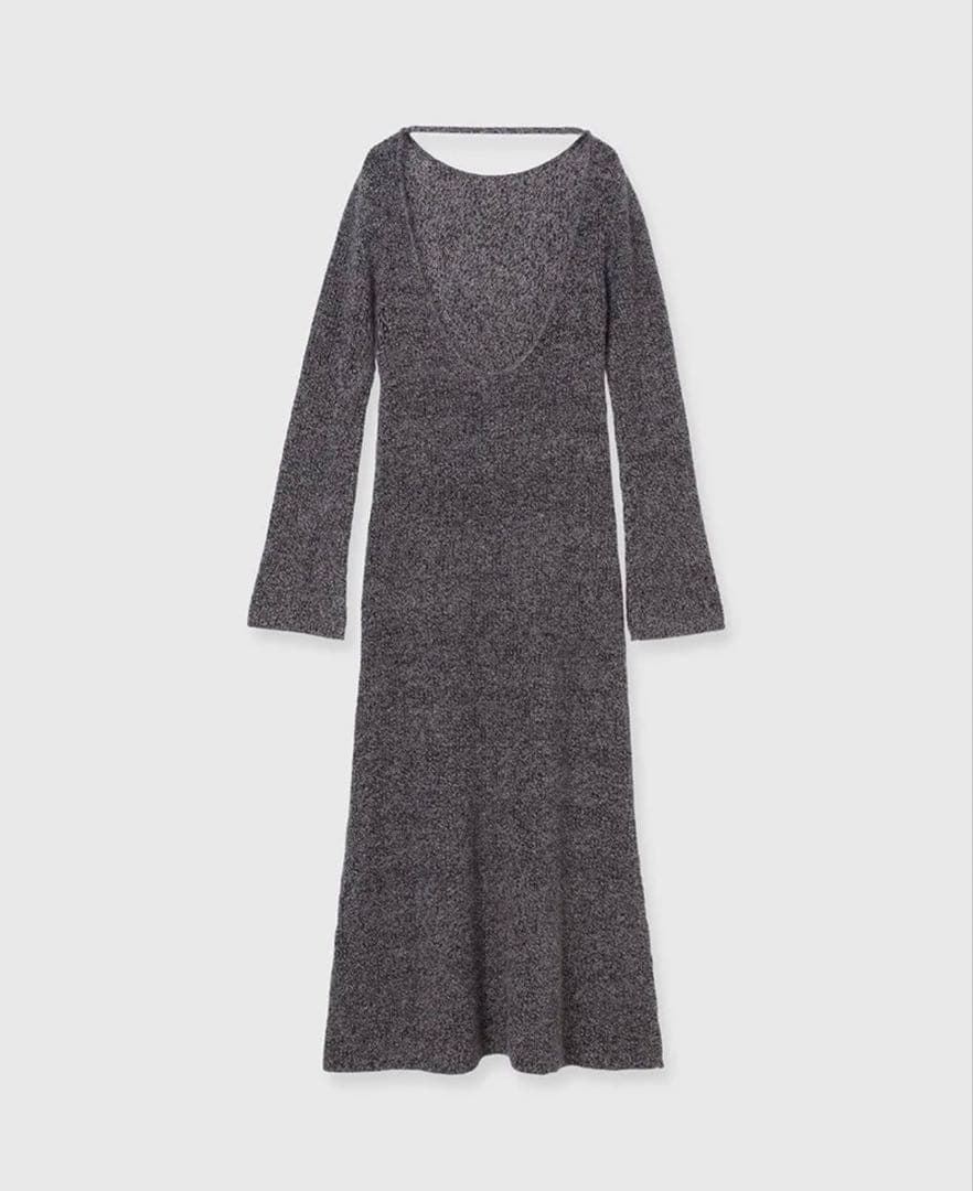 【2025新品未使用】アニュアンス完売品バックオープンレイヤーニットワンピース