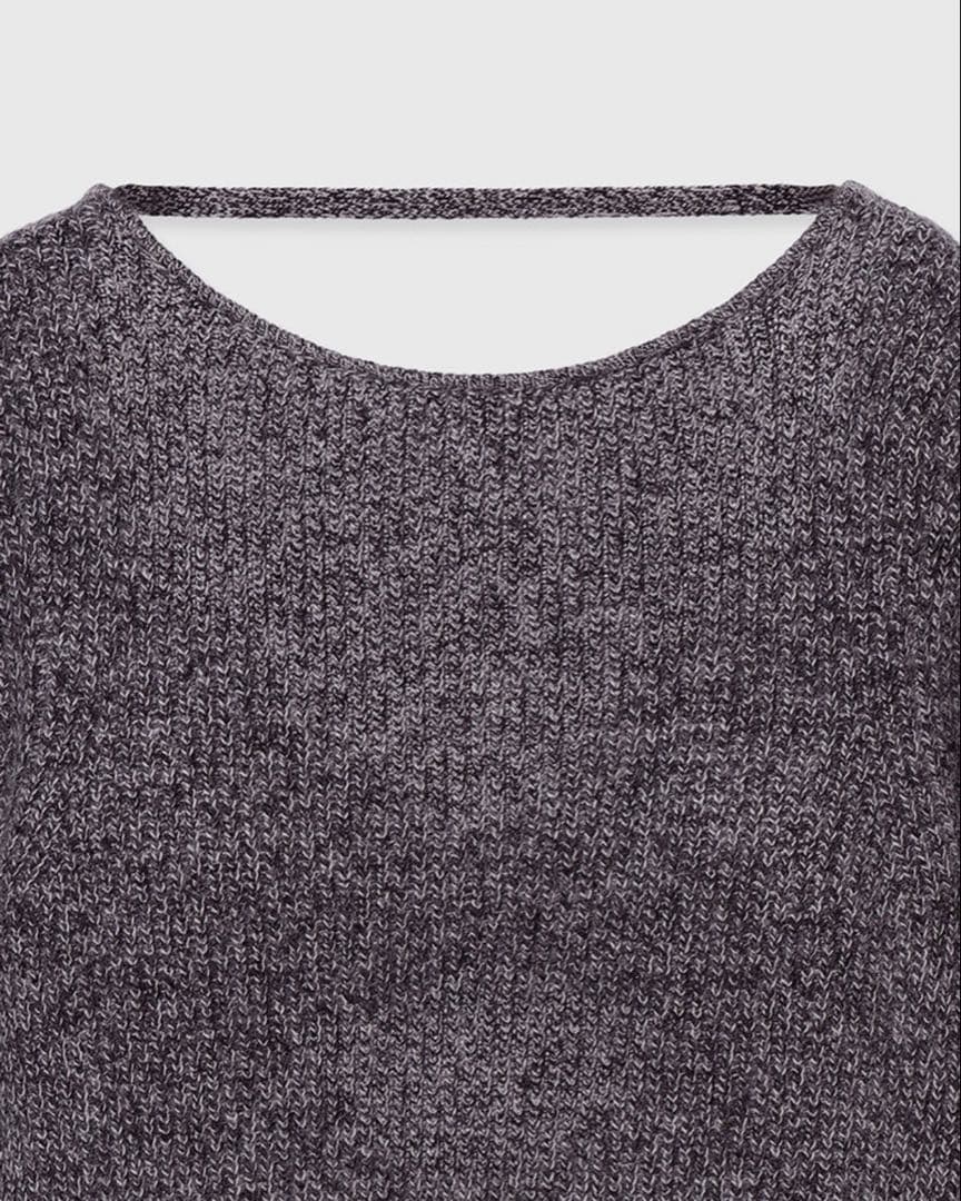 【2025新品未使用】アニュアンス完売品バックオープンレイヤーニットワンピース