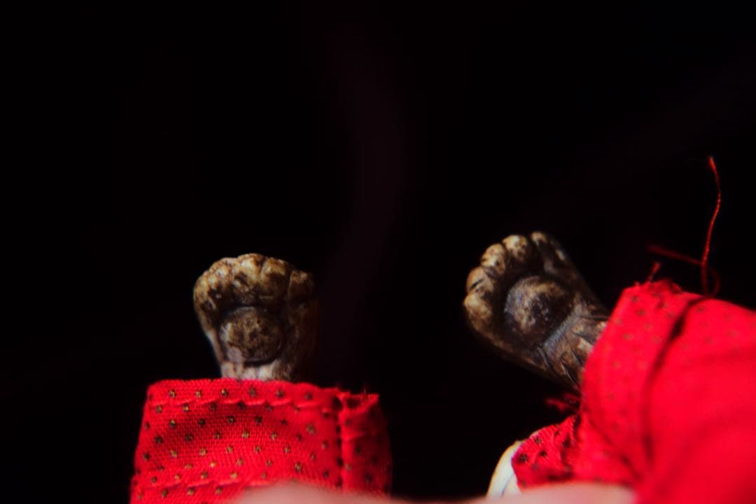 ヴィンテージ チャイナヘッドドール ベア オーナメント クリスマス ビスクドール