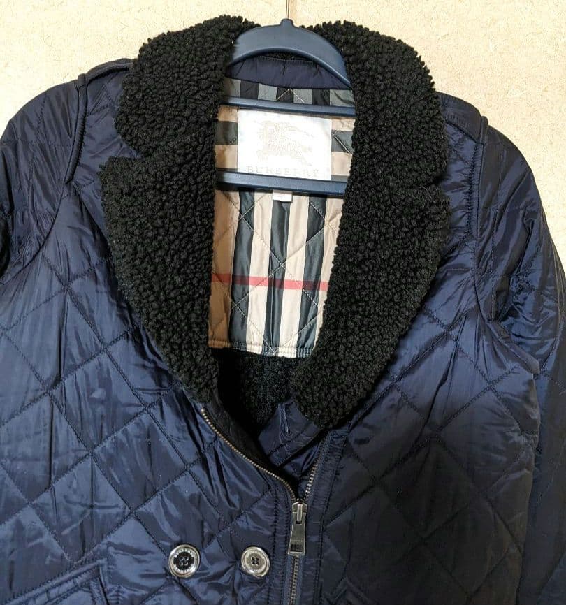 バーバリー　キルティングジャケット　ノバチェック　中綿コート　150　美品
