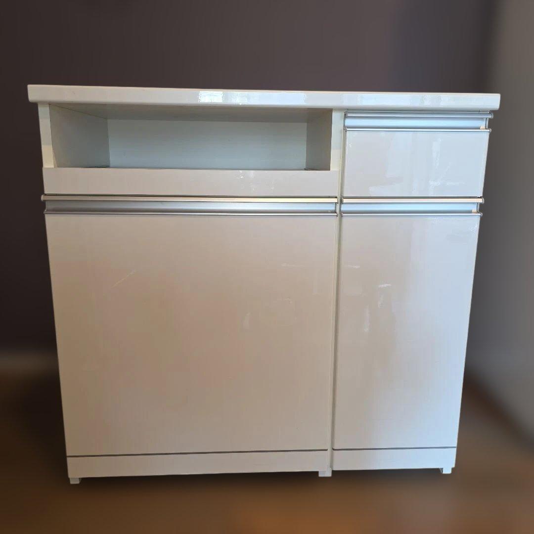 キッチンカウンター　食器棚　ゴミ箱収納付き　レンジ台　創愛ファニチュア