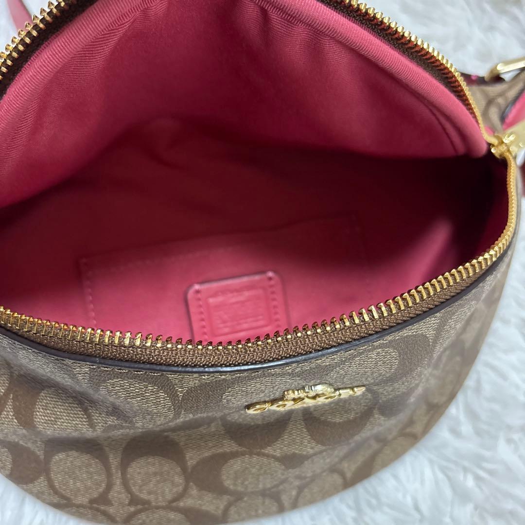 ☆美品 COACH シグネチャー ボディバッグ ショルダーバッグ ピンク 希少