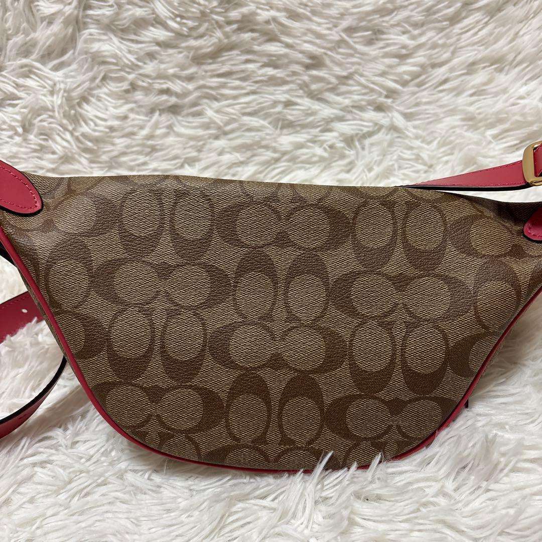☆美品 COACH シグネチャー ボディバッグ ショルダーバッグ ピンク 希少