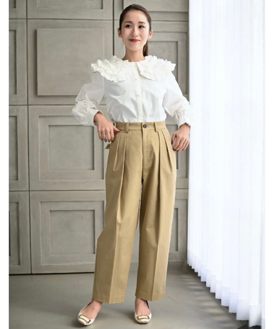 ポケットフリルパンツ(CHINO)