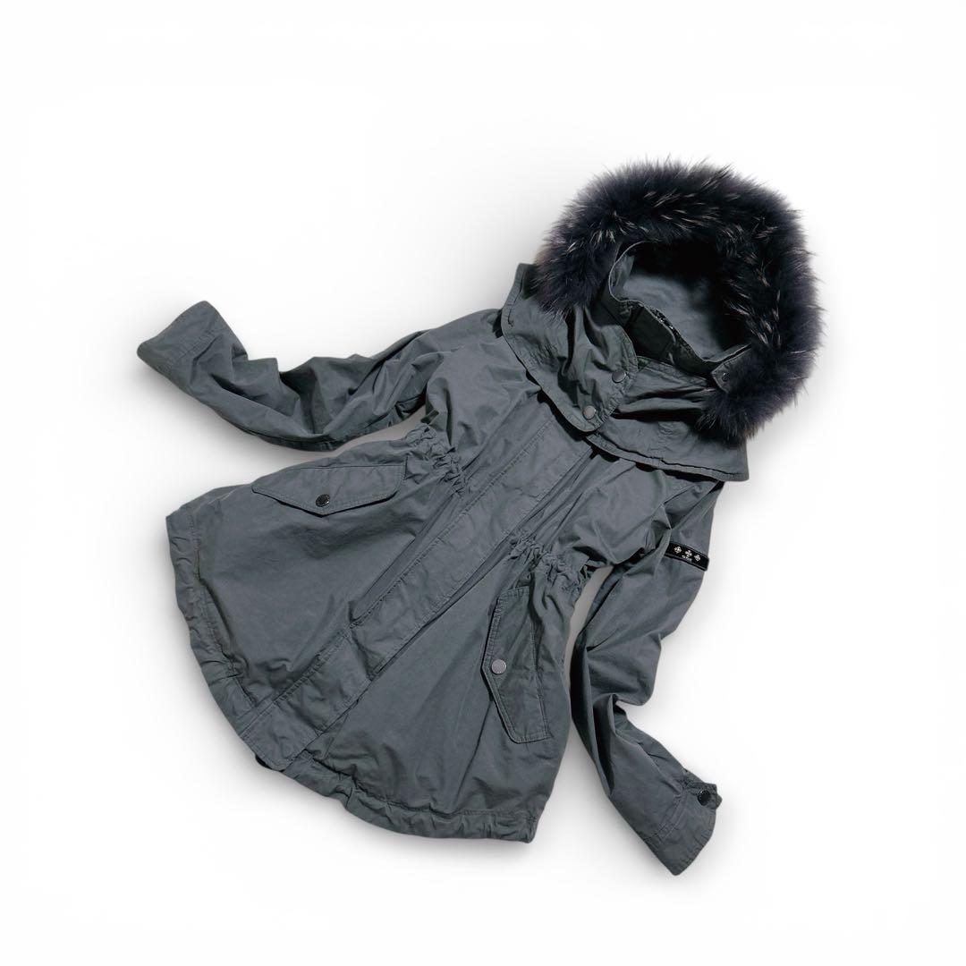 未使用級 ♪ タトラス 4way ファー モッズコート ダウンベスト ライナー付