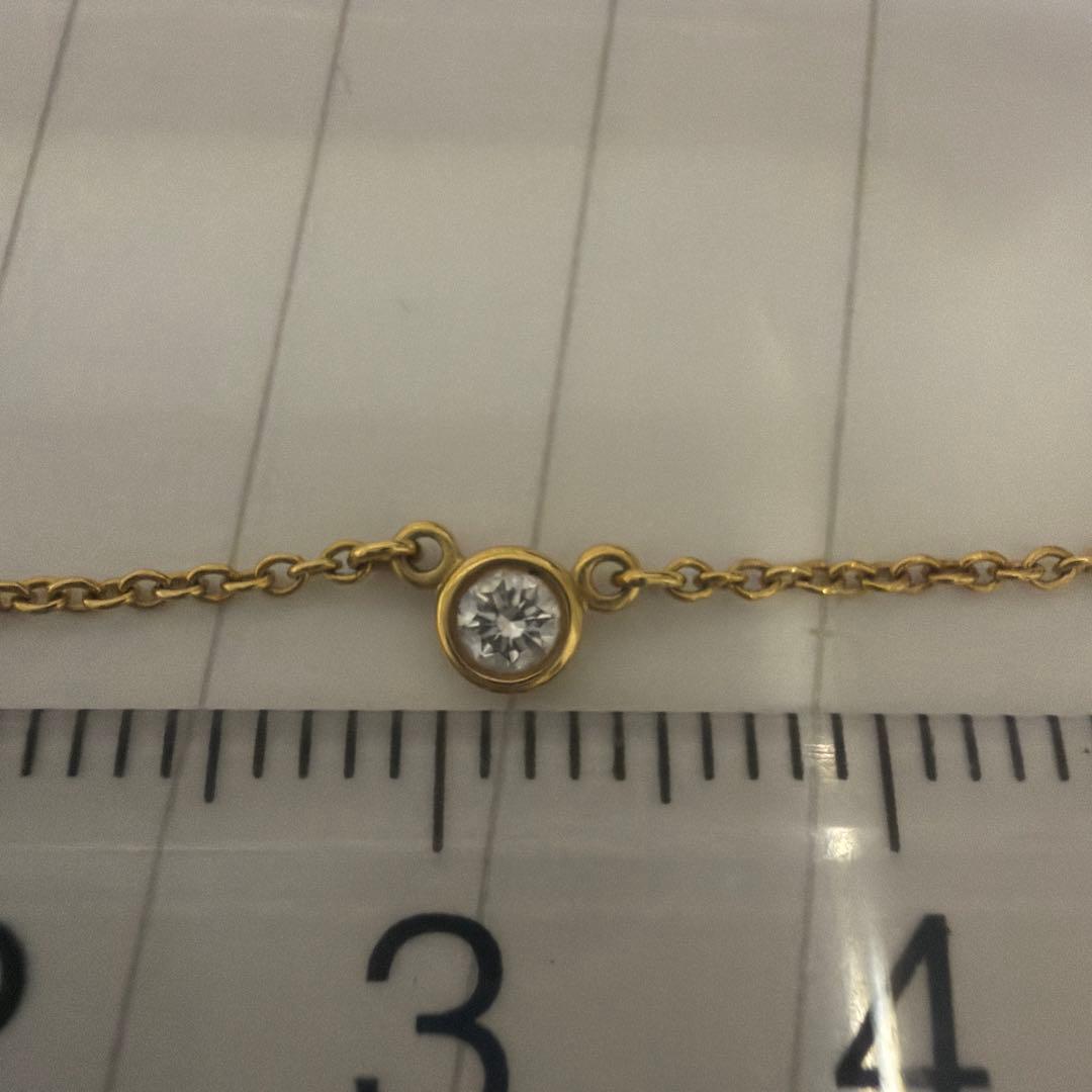 ティファニー バイザヤード ネックレス 0.08ct相当 K18YG