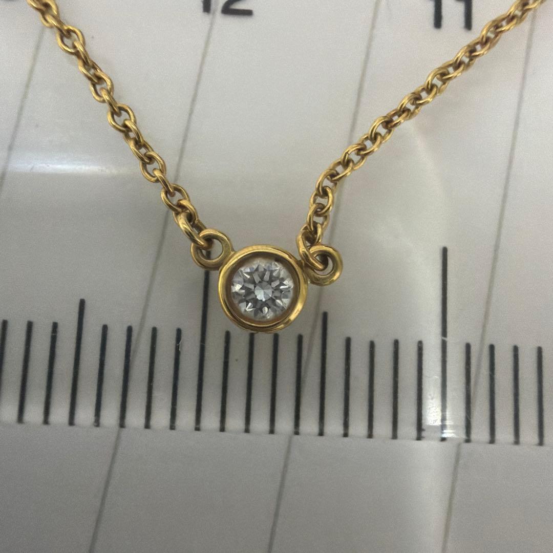 ティファニー バイザヤード ネックレス 0.08ct相当 K18YG