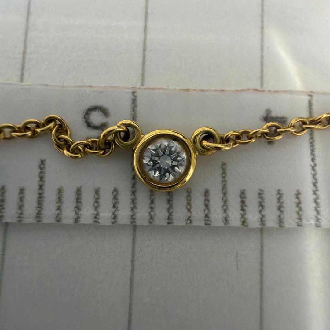 ティファニー バイザヤード ネックレス 0.08ct相当 K18YG