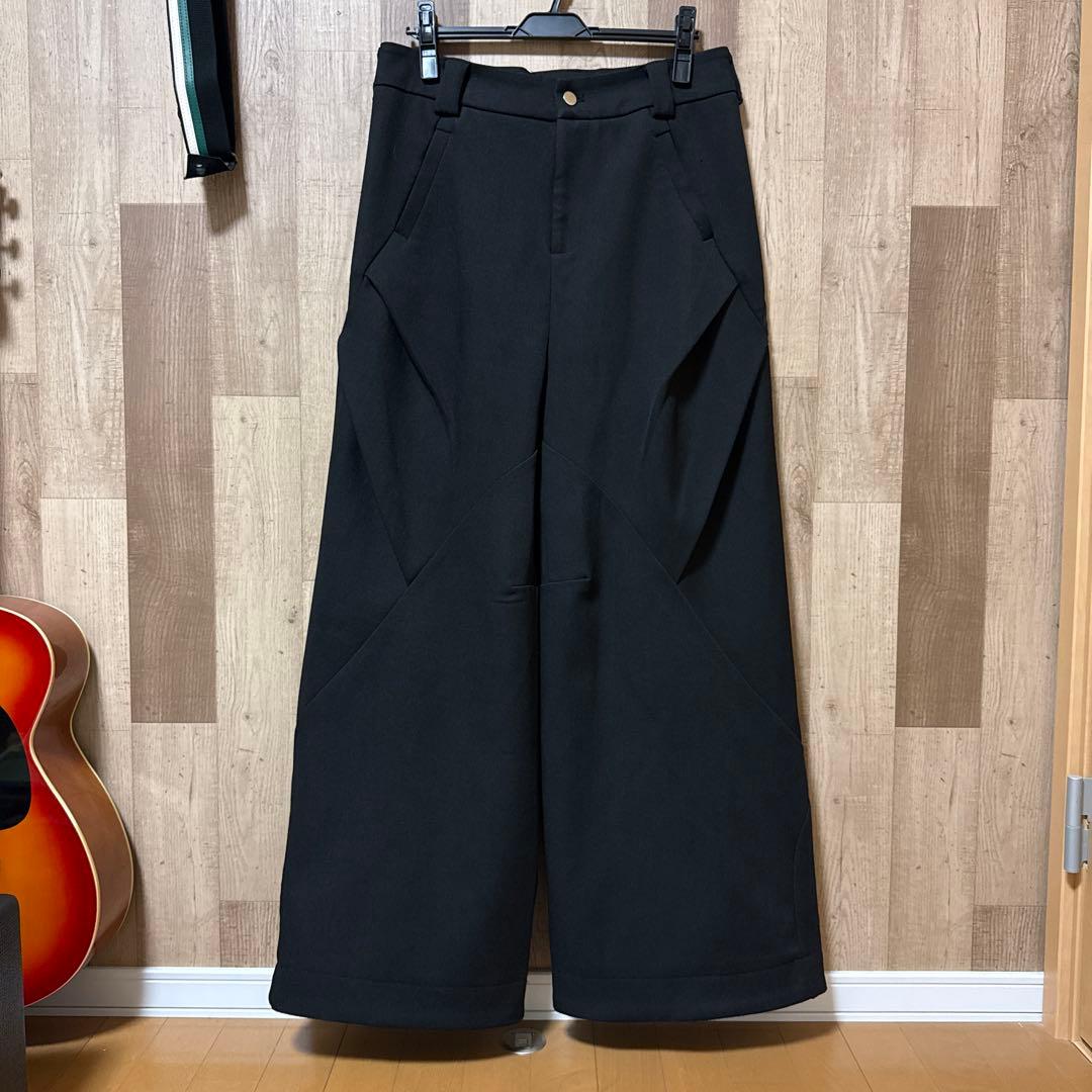 変形ワイドスラックス　XL black