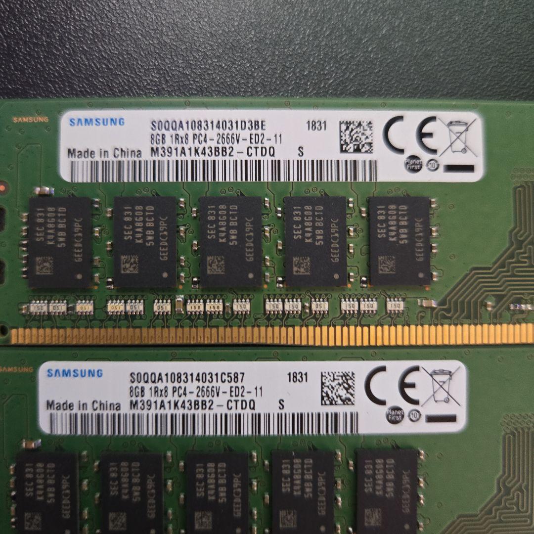m*o様 Samsung 8GB DDR4 メモリ 2666MHz DIMM